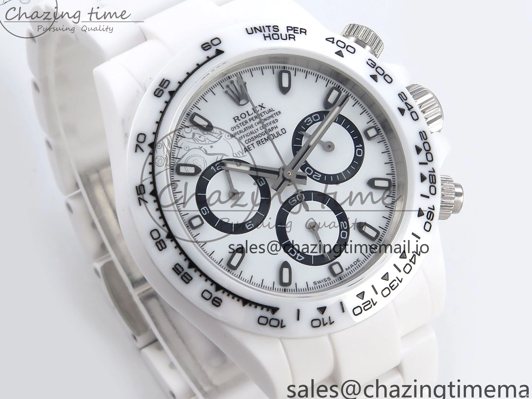 MiroTime 0319 Daytona AET White Ceramic Case and Bracelet Black Dial N6F Best Edition SA Seasonal 1195